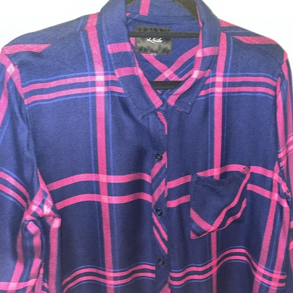 Rails navy and pink plaid shirt - Picture 3 of 13